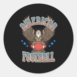 American Football USA Flag Runder Aufkleber