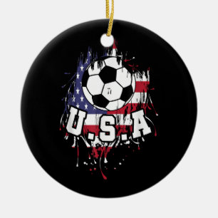 American Football USA Keramik Ornament