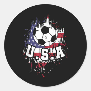 American Football USA Runder Aufkleber