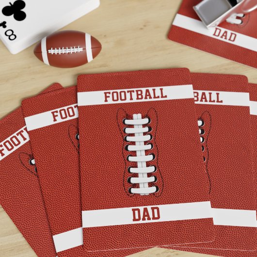 American Football Vater Mit Monogramm Playing Card Spielkarten