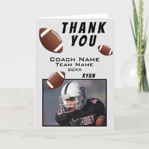 American Football Vielen Dank Coach Foto Card Dankeskarte