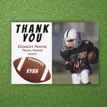 American Football Vielen Dank Coach Foto Card