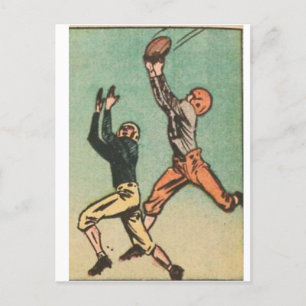 American Football Vintag Comic Ausschnitt Postkarte