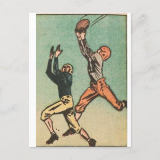 American Football Vintag Comic Ausschnitt Postkarte