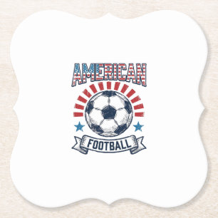American-Football-Vintage-Fußball-Shirt-Design Untersetzer