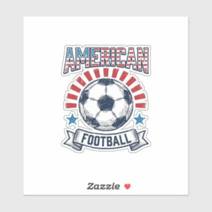 American Football Vintage Fußball T-Shirt Design Aufkleber