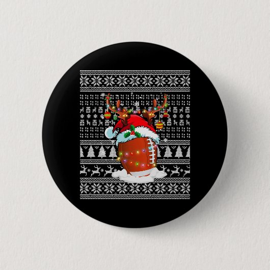 American Football Weihnachten 28 Button (Vorderseite)