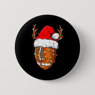 American Football Weihnachts-Football Santa Hut Sp Button