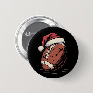 American Football Weihnachtsmannmütze Sports Weihn Button