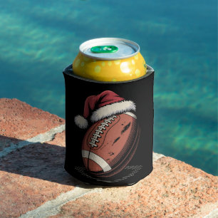 American Football Weihnachtsmannmütze Sports Weihn Dosenkühler