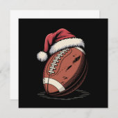 American Football Weihnachtsmannmütze Sports Weihn Einladung (Vorne/Hinten)
