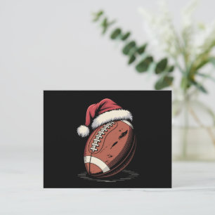 American Football Weihnachtsmannmütze Sports Weihn Feiertagspostkarte