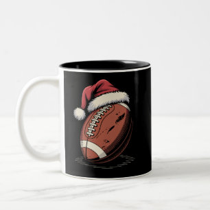 American Football Weihnachtsmannmütze Sports Weihn Zweifarbige Tasse