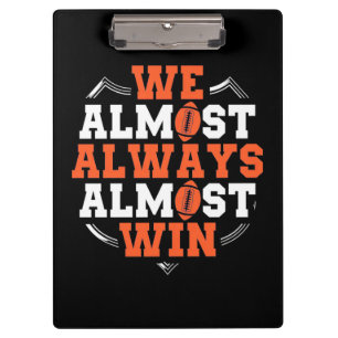 American Football Wir gewinnen fast Klemmbrett