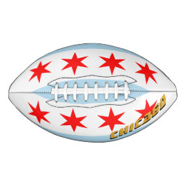 American Football with Chicago Flag / Illinois USA