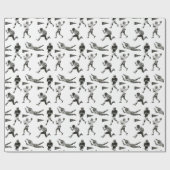American Football Wrapping Paper Geschenkpapier (Flach)