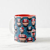 American Football Zweifarbige Tasse (Vorderseite Links)