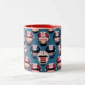 American Football Zweifarbige Tasse (Mittel)