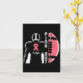 American Footbyll Pink Out Awareness Karte (Gelbe Blume)