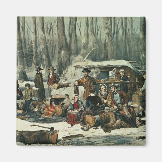 American Forest Scene - Maple Sugaring, 1856 Magnet (Vorne)