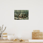 American Forest Scene - Maple Sugaring, 1856 Poster (Küche)