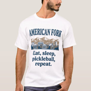 American Fork Pickleball Utah Mountain View T-Shirt