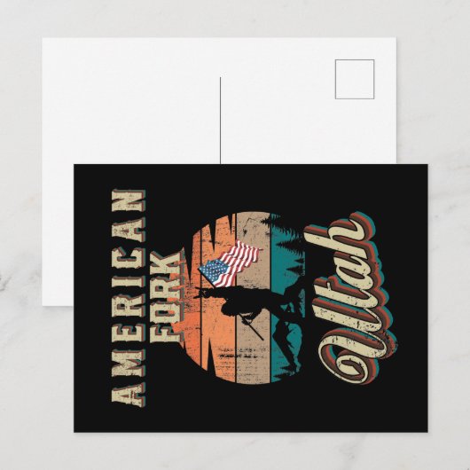 American Fork Utah Postkarte (Vorne/Hinten)