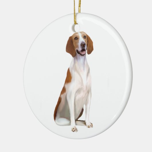 American Foxhound (A) Keramik Ornament (Links)