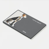 American Foxhound Abstrakt Art Dog Name Post-it Klebezettel (angewinkelt)