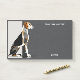 American Foxhound Abstrakte Kunst Hundename  Post-it Klebezettel