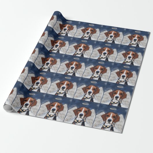 American Foxhound Angel Geschenkpapier (Ungerollt)