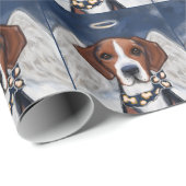 American Foxhound Angel Geschenkpapier (Rolleneckpunkt)