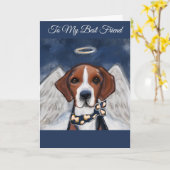 American Foxhound Angel Karte (Gelbe Blume)