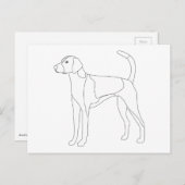 American Foxhound Bereit zur Farbe und Anpassung Postkarte (Vorne/Hinten)