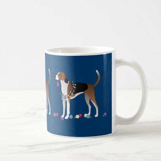 American Foxhound Christmas Design Kaffeetasse (Rechts)