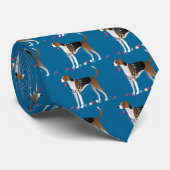 American Foxhound Christmas Design Krawatte (Gerollt)