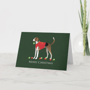 American Foxhound Christmas Feiertagskarte
