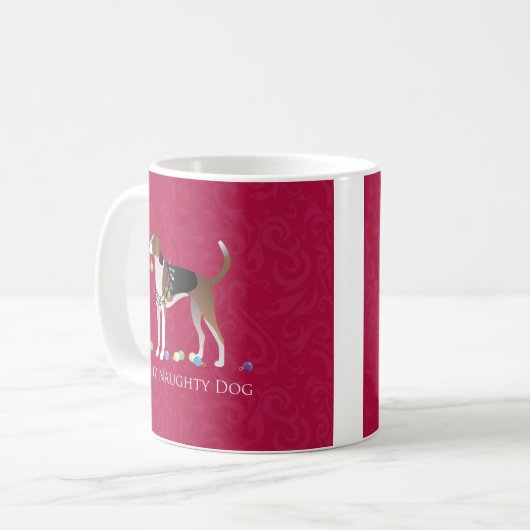 American Foxhound Christmas Kaffeetasse (Vorderseite Links)