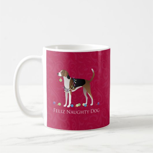American Foxhound Christmas Kaffeetasse (Links)