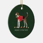 American Foxhound Christmas Keramik Ornament (Rechts)