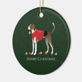 American Foxhound Christmas Keramik Ornament (Links)