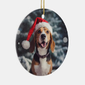 American Foxhound Dog Christmas Keepake Keramik Ornament (Rechts)