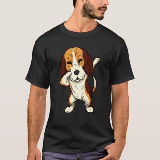 American Foxhound Dog Dogs Dabbing American T-Shirt (Vorderseite)