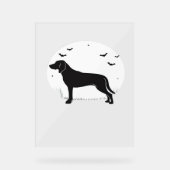 American Foxhound Dog - Halloween Moon Silhouette Acrylschild (Vorderseite)