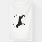 American Foxhound Dog - Halloween Moon Silhouette Banner (Vertikal)