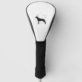 American Foxhound Dog - Halloween Moon Silhouette Golf Headcover (Vorderseite)