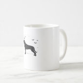 American Foxhound Dog - Halloween Moon Silhouette Kaffeetasse (VorderseiteRechts)
