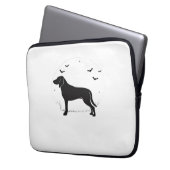 American Foxhound Dog - Halloween Moon Silhouette Laptopschutzhülle (Vorderseite Links)