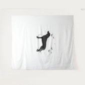 American Foxhound Dog - Halloween Moon Silhouette Wandteppich (Vorderseite (Horizontal))