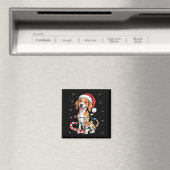 American Foxhound Dog Ugly Christmas Candy Cane Tr Magnet (In Situ (Geschirrspüler))